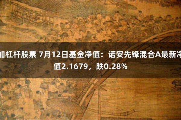 加杠杆股票 7月12日基金净值：诺安先锋混合A最新净值2.1679，跌0.28%