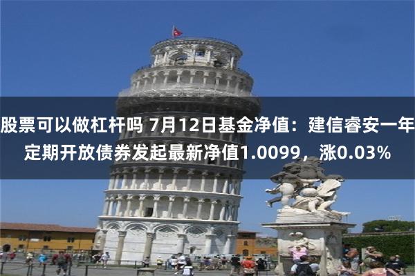 股票可以做杠杆吗 7月12日基金净值：建信睿安一年定期开放债券发起最新净值1.0099，涨0.03%