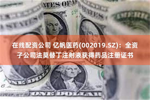 在线配资公司 亿帆医药(002019.SZ)：全资子公司法莫替丁注射液获得药品注册证书