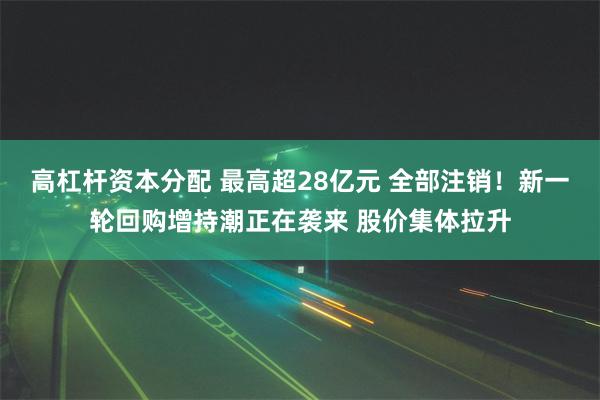 高杠杆资本分配 最高超28亿元 全部注销！新一轮回购增持潮正在袭来 股价集体拉升