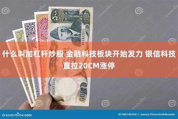 什么叫加杠杆炒股 金融科技板块开始发力 银信科技直拉20CM涨停